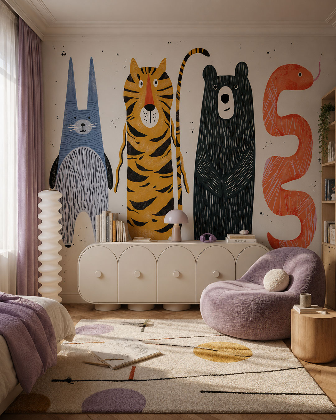 22199 Papier Peint Wild Quartet – Image 1